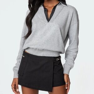 BRAND NEW WITH TAG edliktreat Rue Double Collared Sweater SIZE MEDIUM